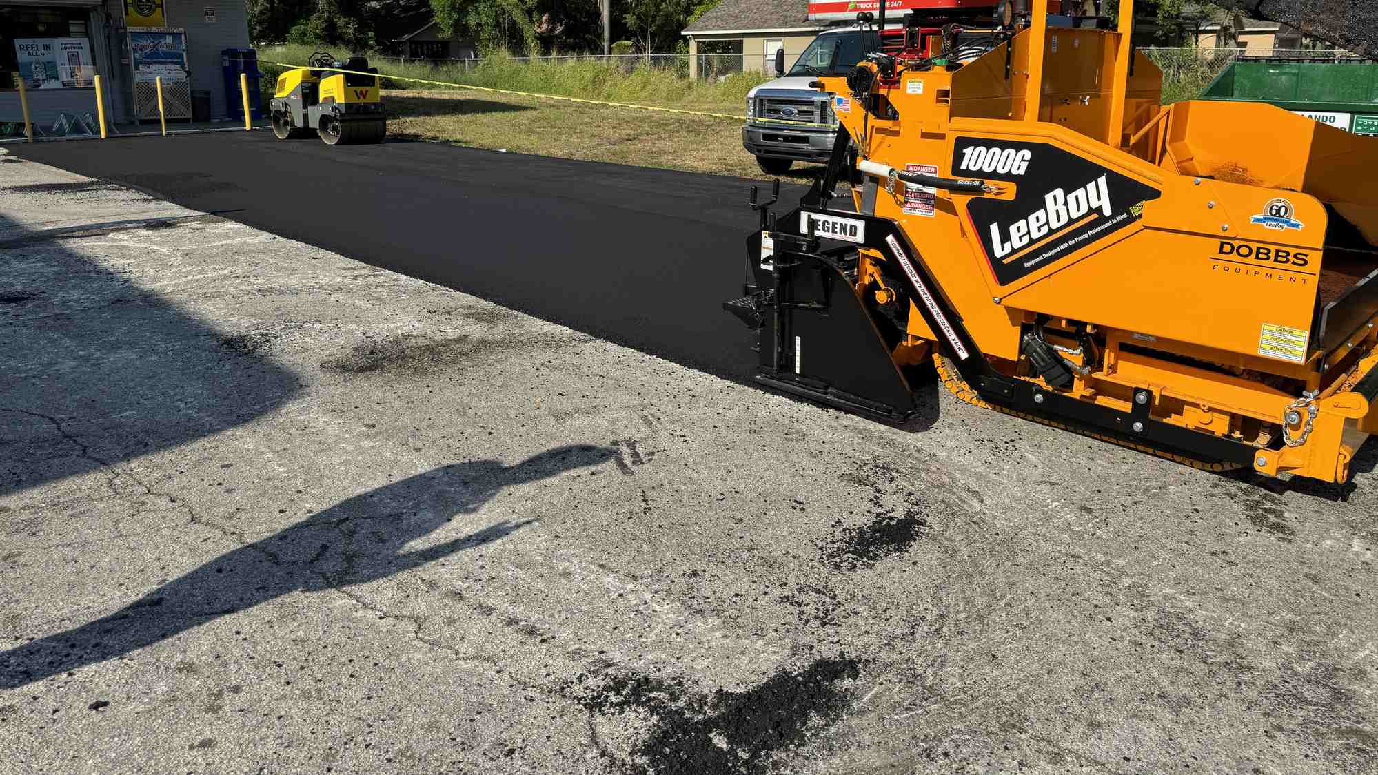 Asphalt repair in progress